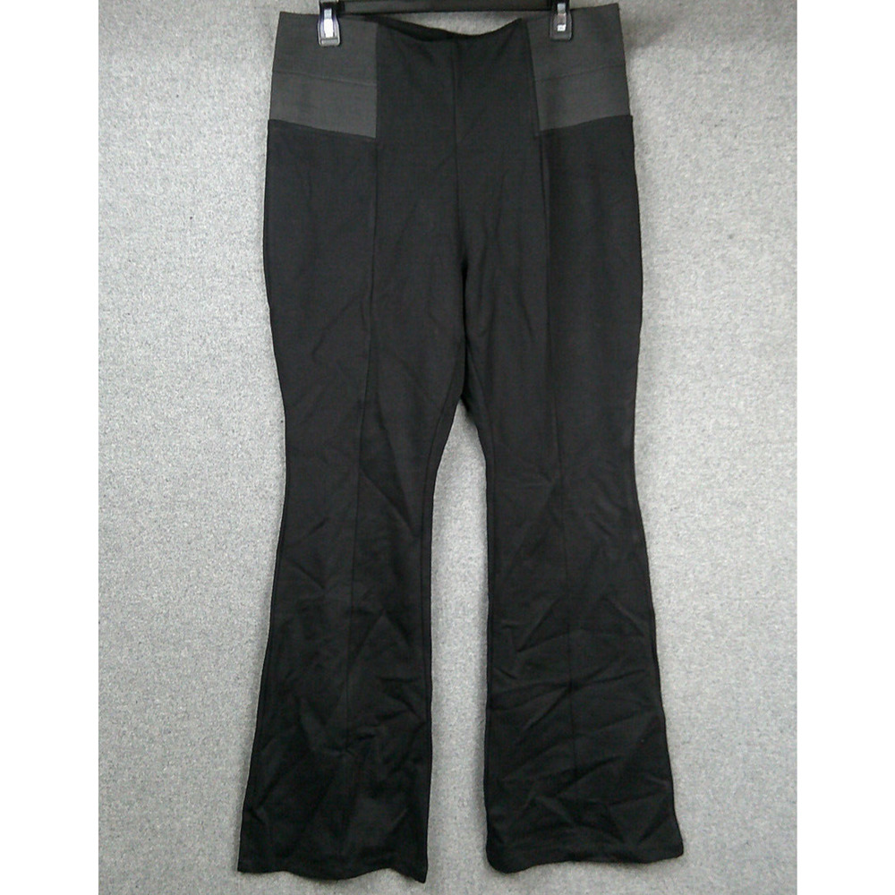 Eloquii Black Dress Pants High Waist Elastic Band Stretch Bootcut Size 16